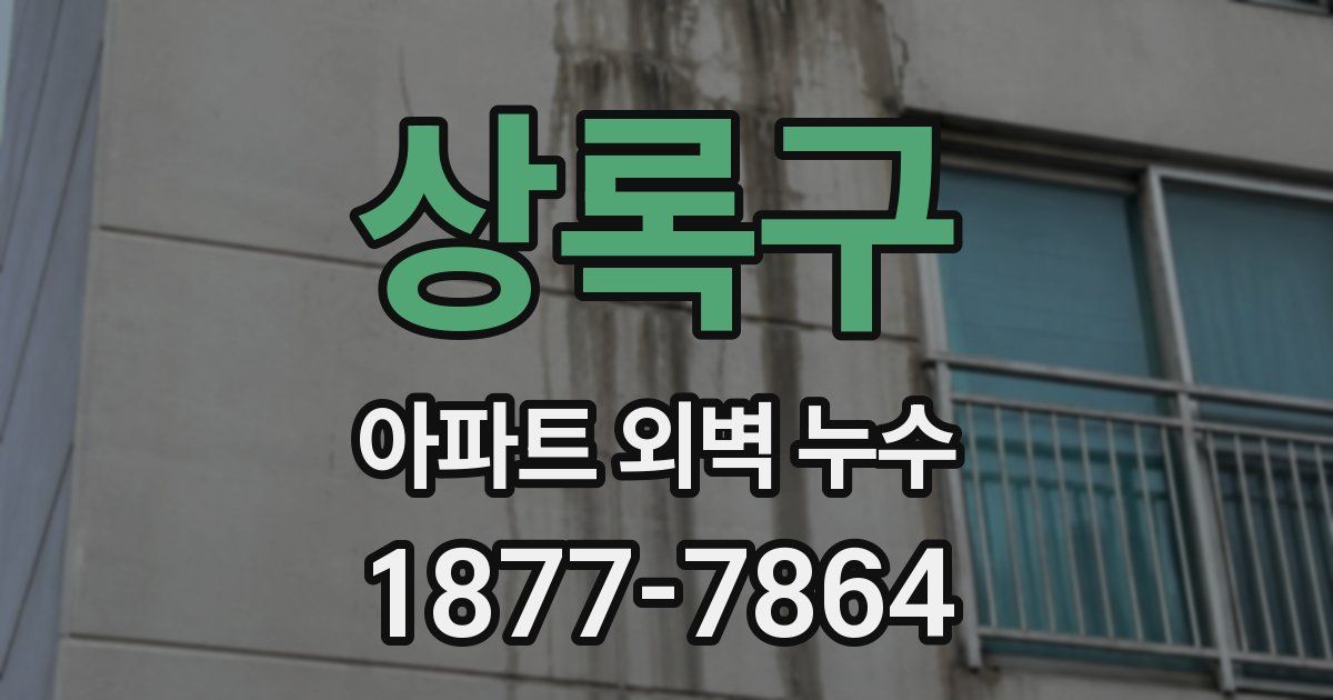상록구 아파트 외벽 누수