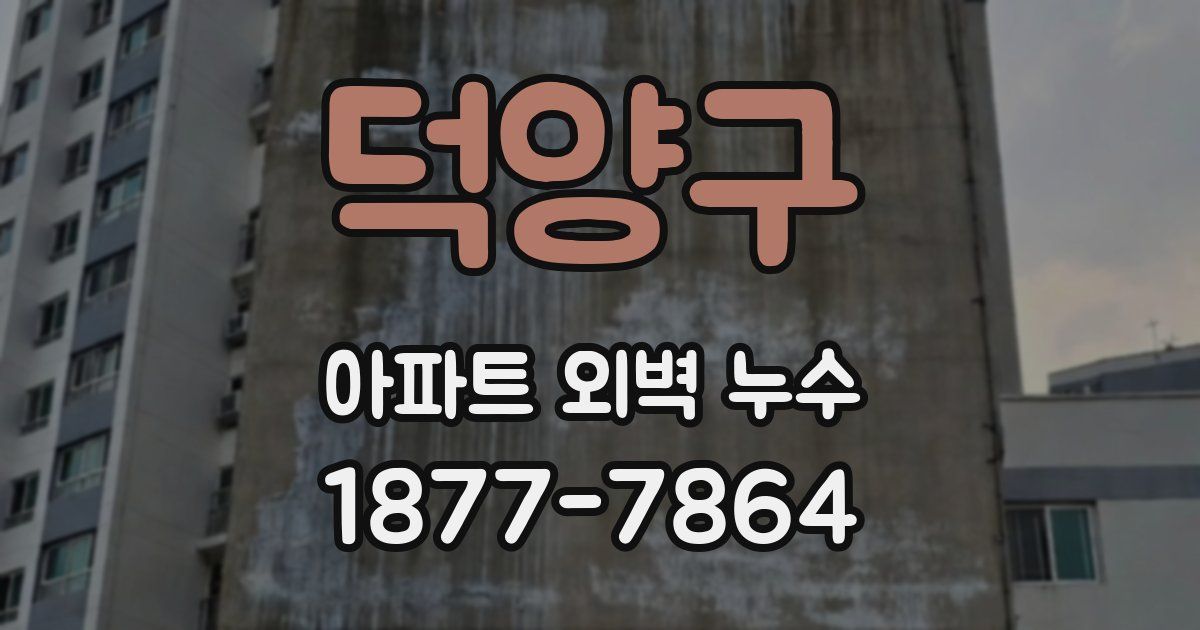 덕양구 아파트 외벽 누수