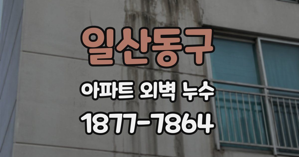 일산동구 아파트 외벽 누수