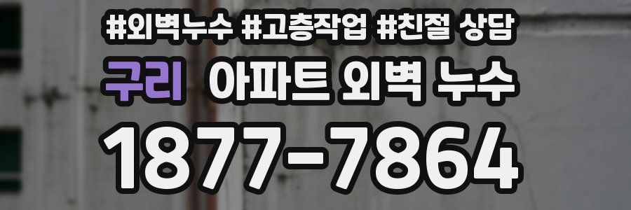 구리 아파트 외벽 누수