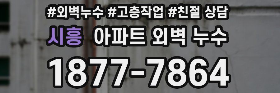 시흥 아파트 외벽 누수