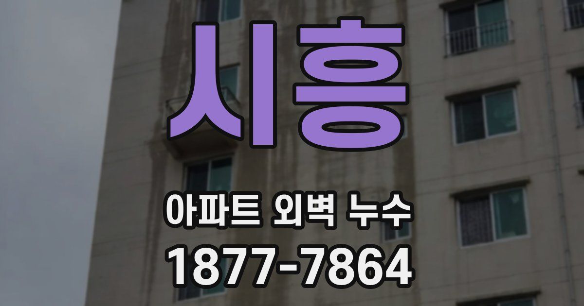 시흥 아파트 외벽 누수
