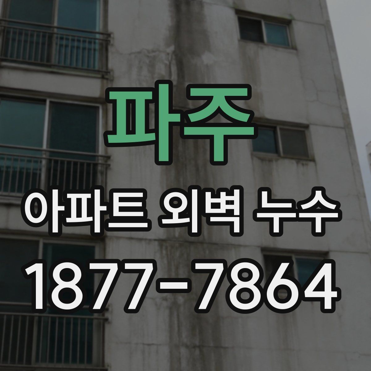 파주 아파트 외벽 누수 의심 구간을 찾는 실전 방법