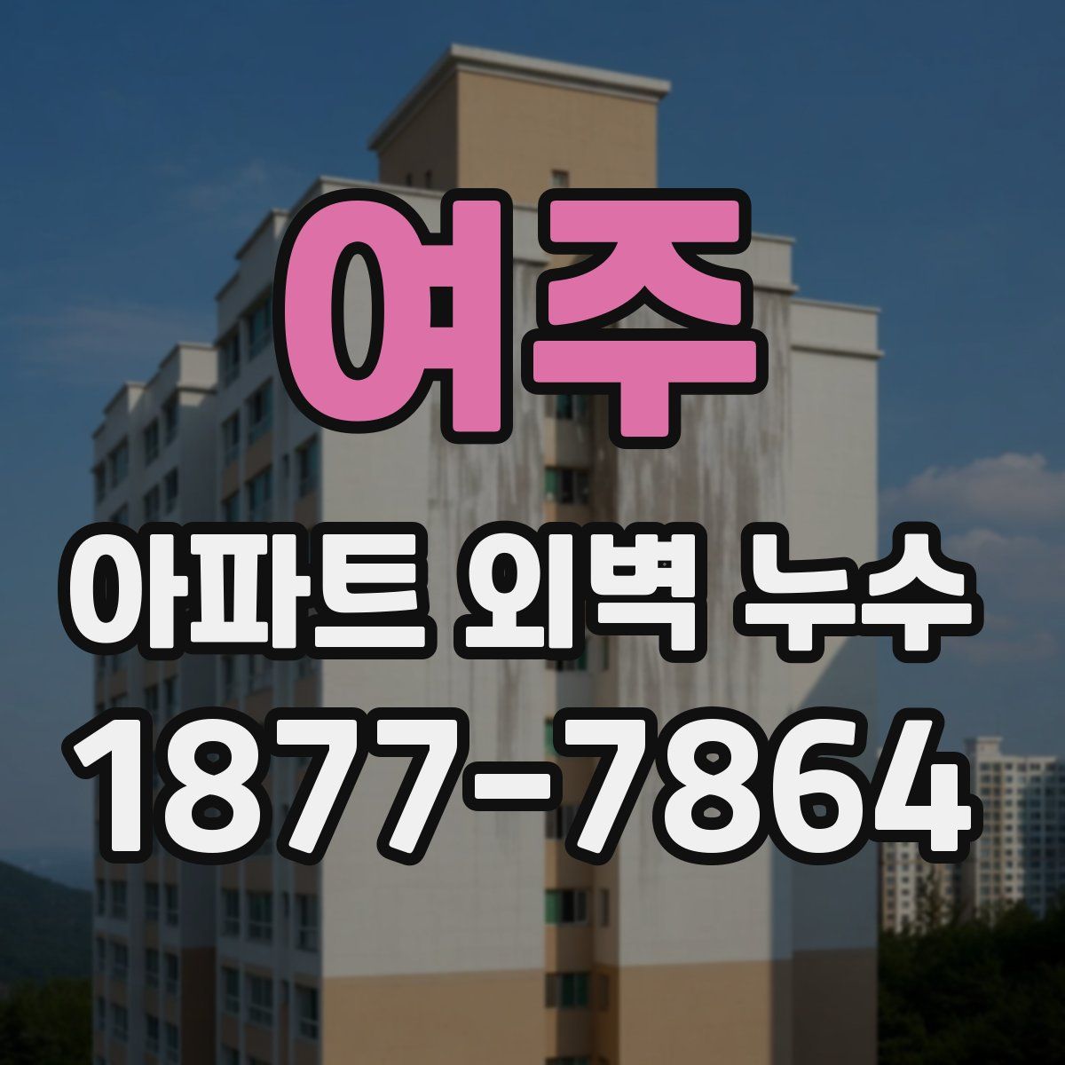 여주 아파트 외벽 누수