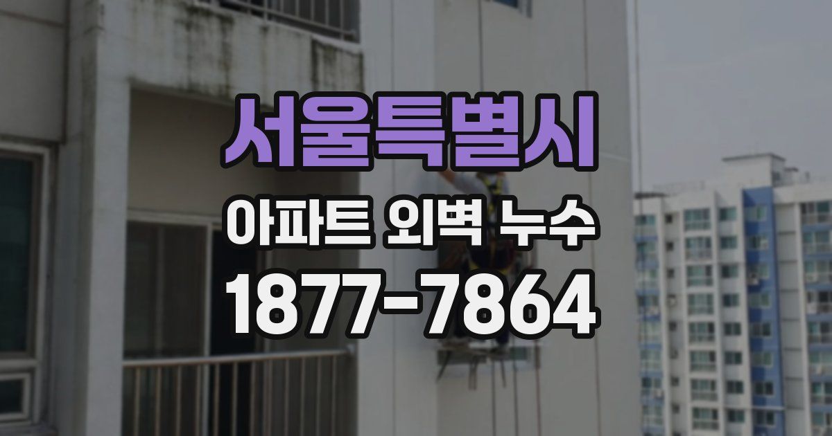 서울특별시 아파트 외벽 누수