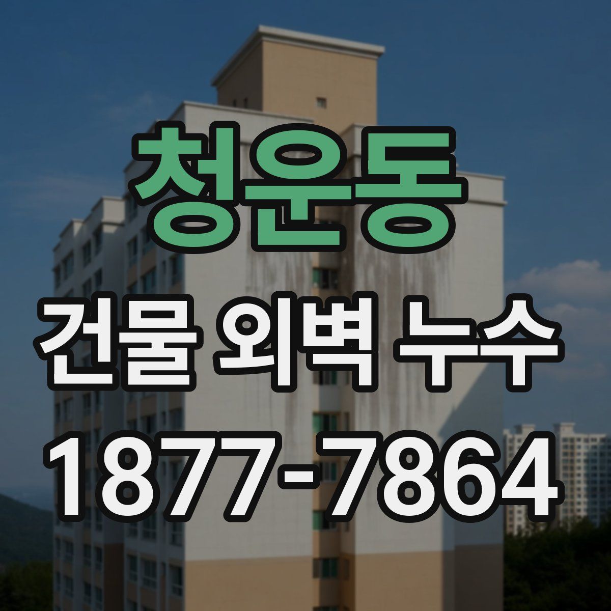 청운동 건물 외벽 누수