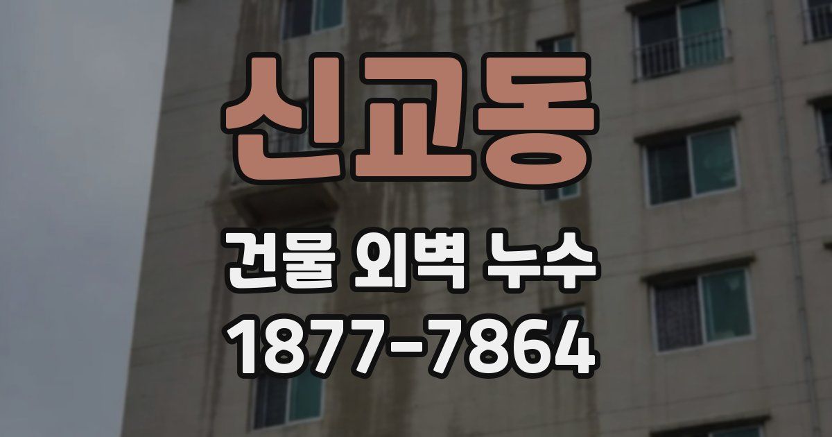 신교동 건물 외벽 누수