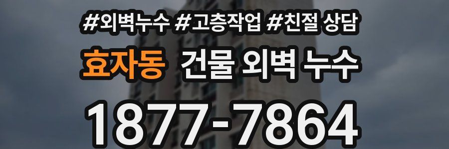 효자동 건물 외벽 누수