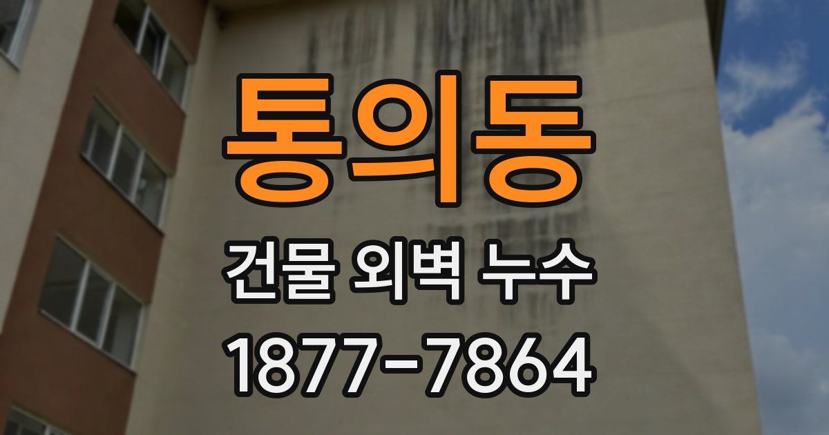 통의동 건물 외벽 누수