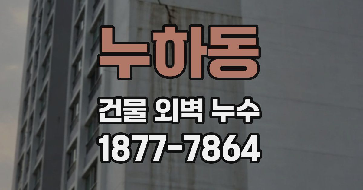 누하동 건물 외벽 누수