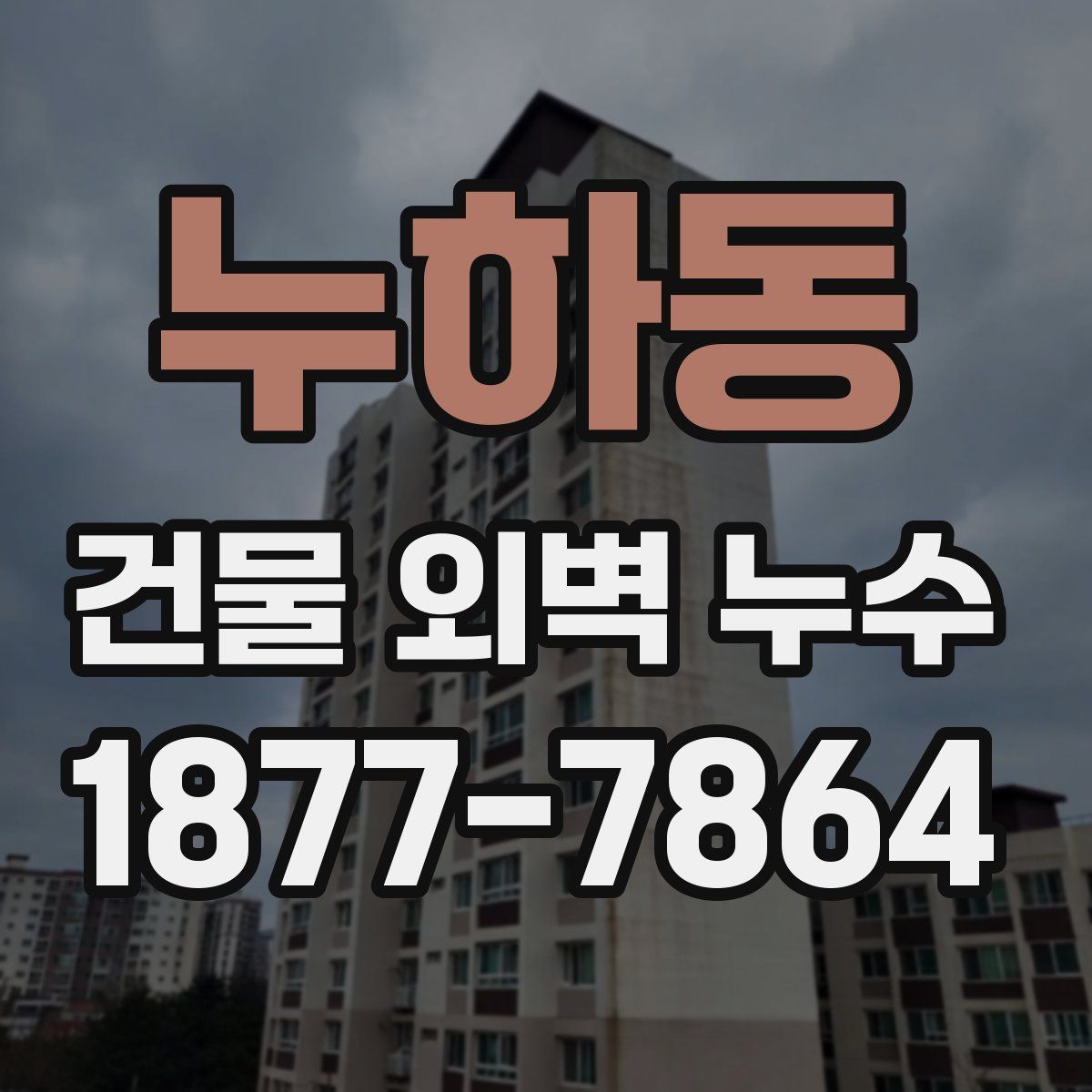 누하동 건물 외벽 누수