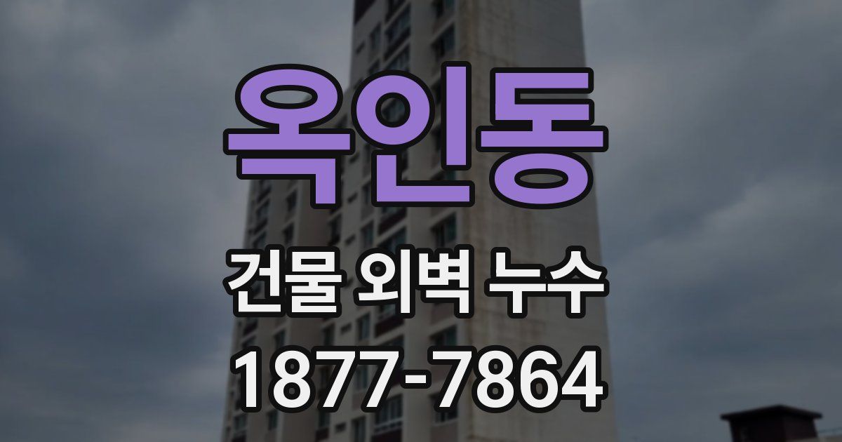 옥인동 건물 외벽 누수