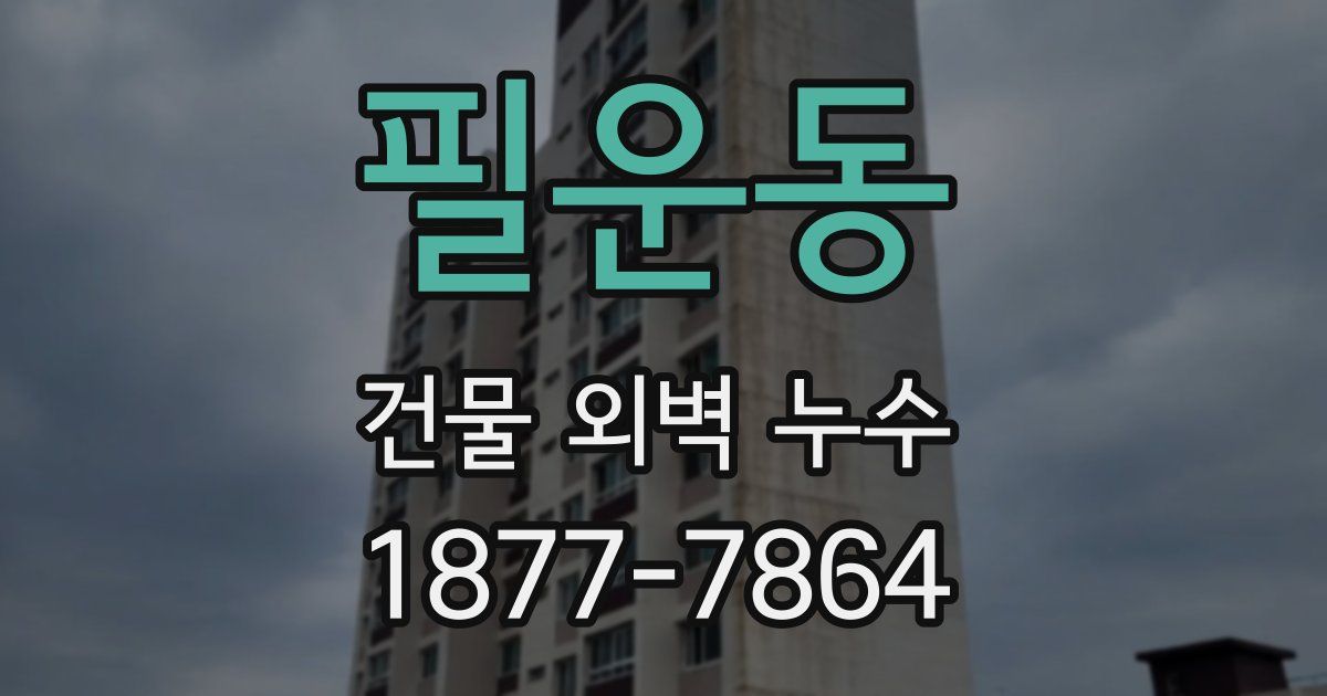 필운동 건물 외벽 누수