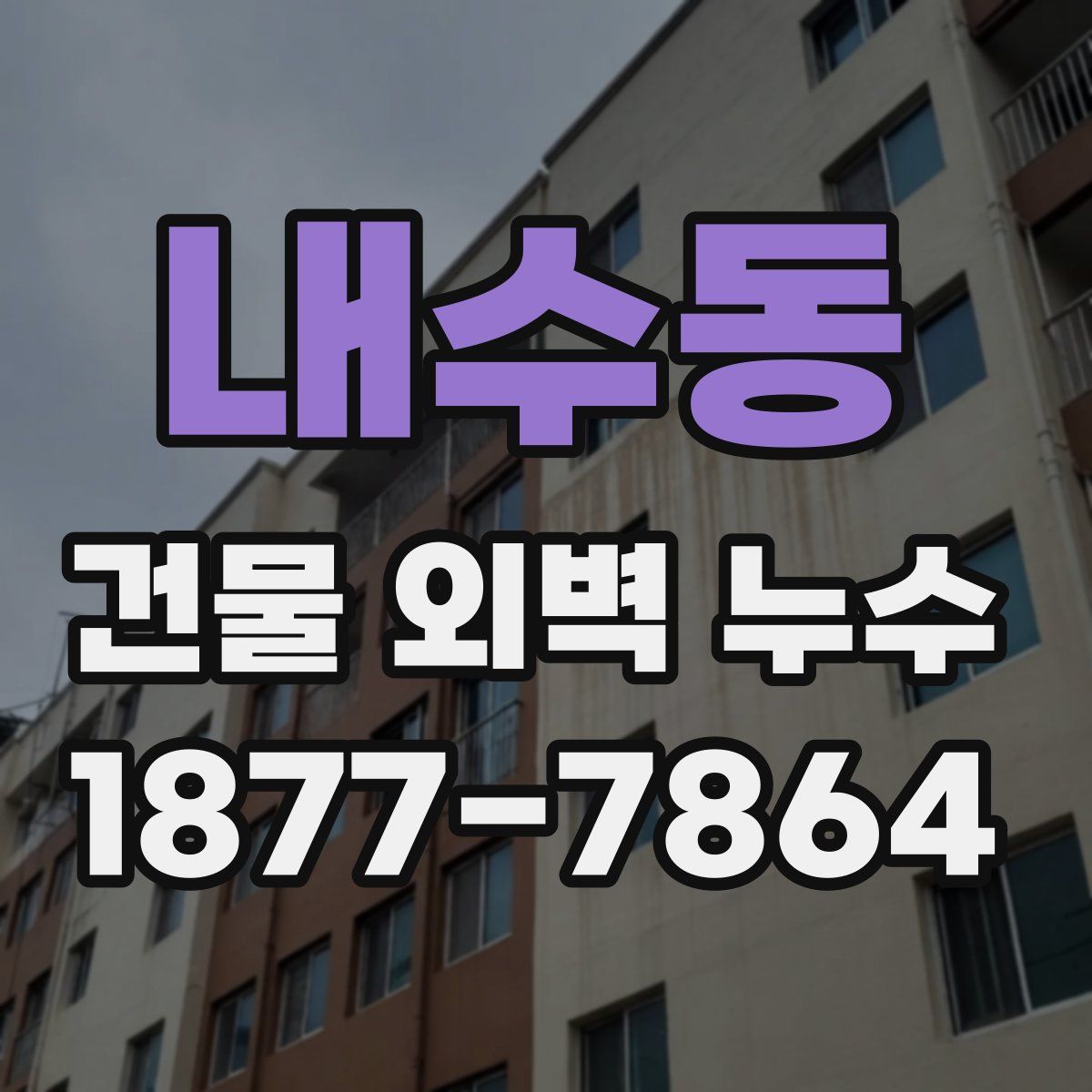 내수동 건물 외벽 누수