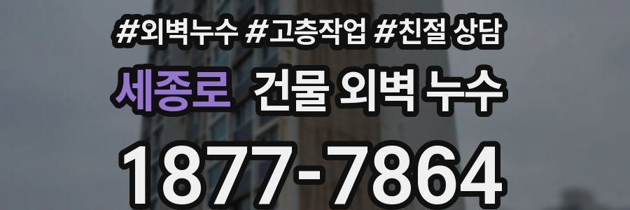 세종로 건물 외벽 누수