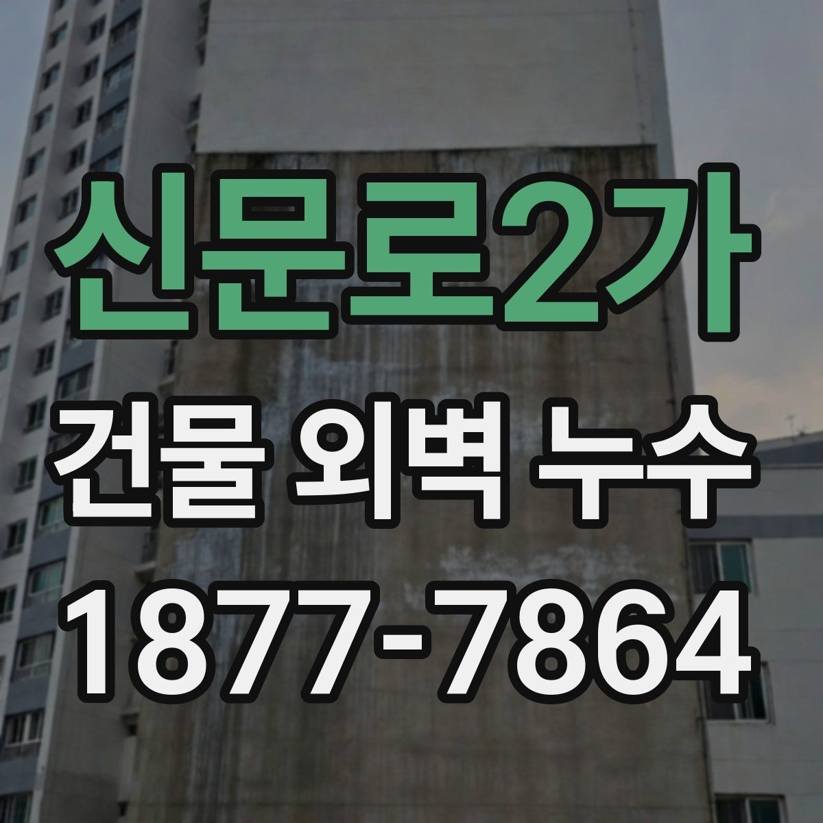 신문로2가 건물 외벽 누수 진단이 필요한 상황