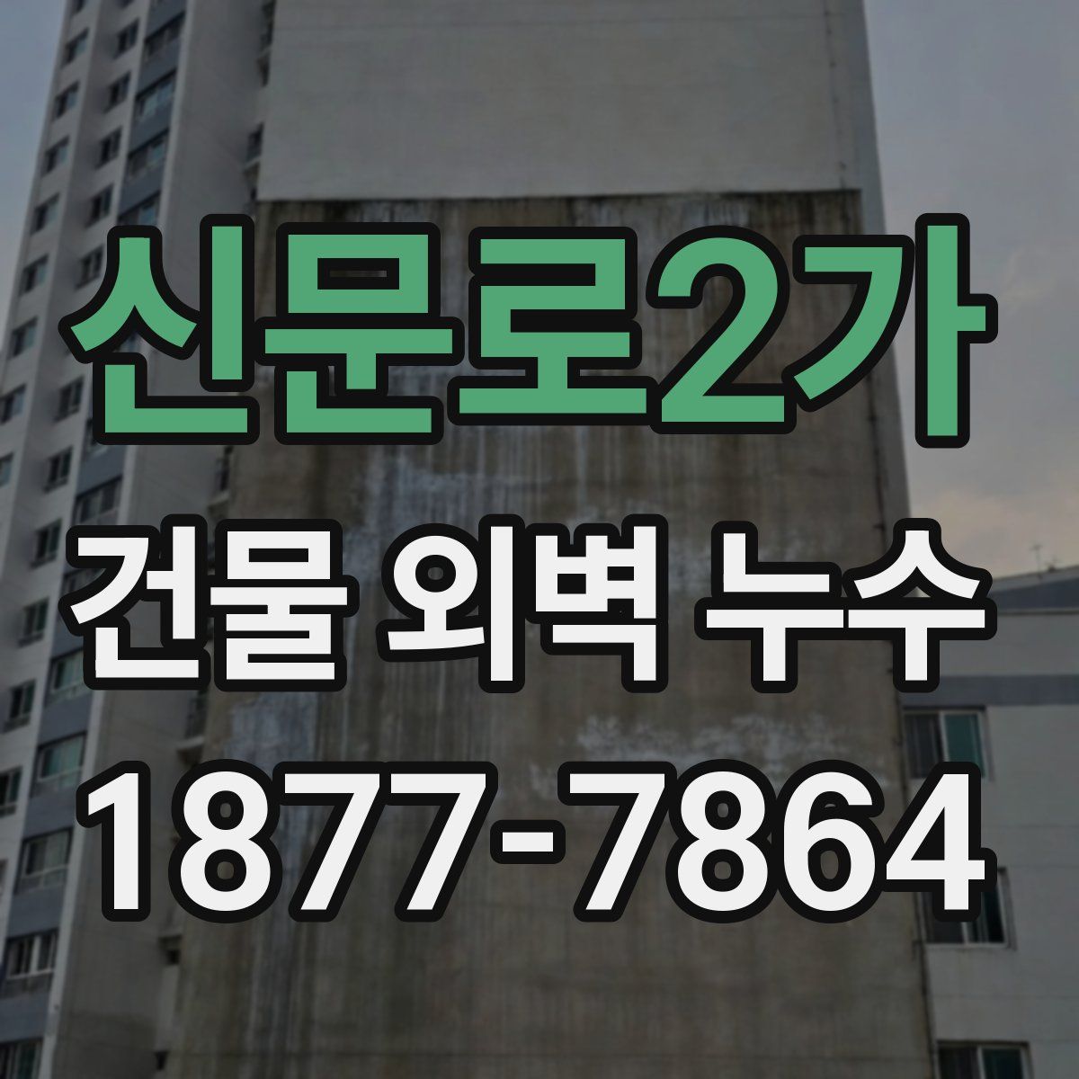 신문로2가 건물 외벽 누수
