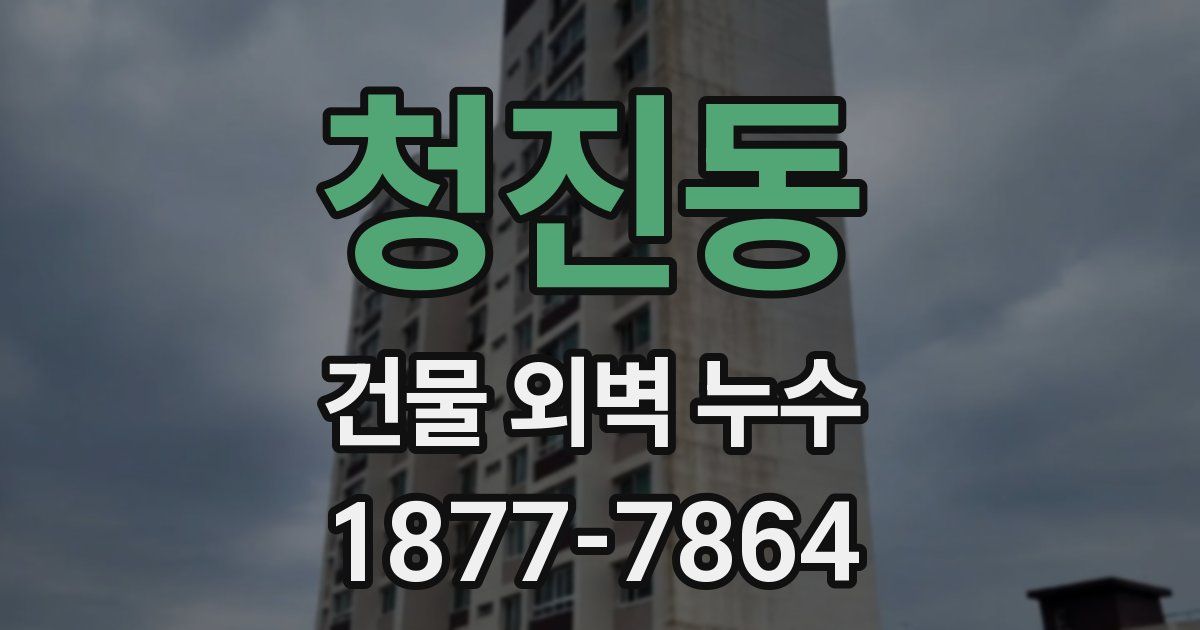 청진동 건물 외벽 누수