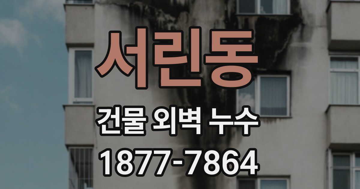 서린동 건물 외벽 누수