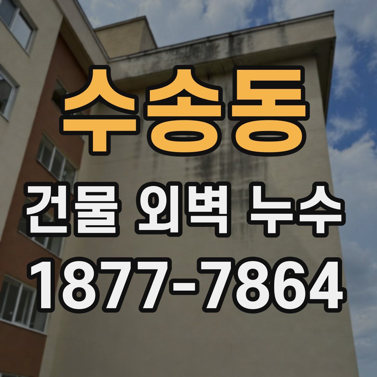 수송동 건물 외벽 누수