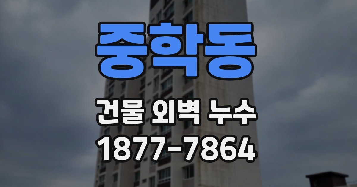 중학동 건물 외벽 누수