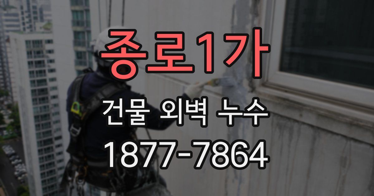 종로1가 건물 외벽 누수