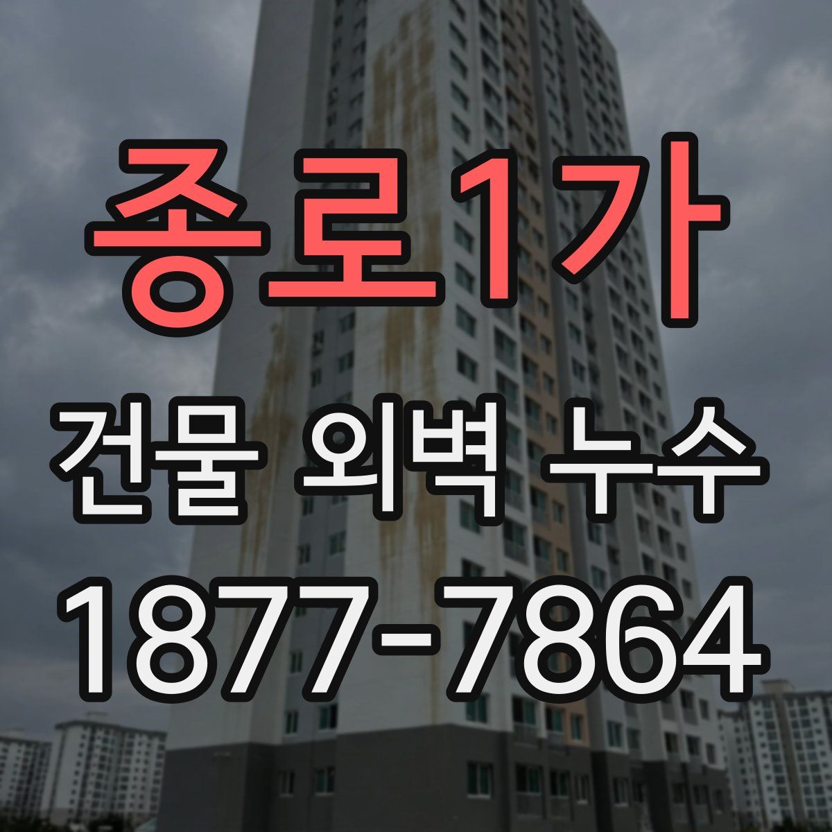 종로1가 건물 외벽 누수