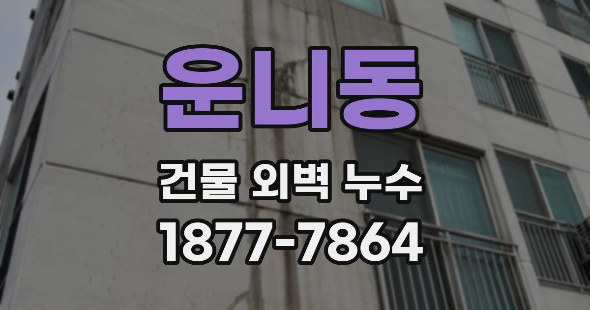 운니동 건물 외벽 누수