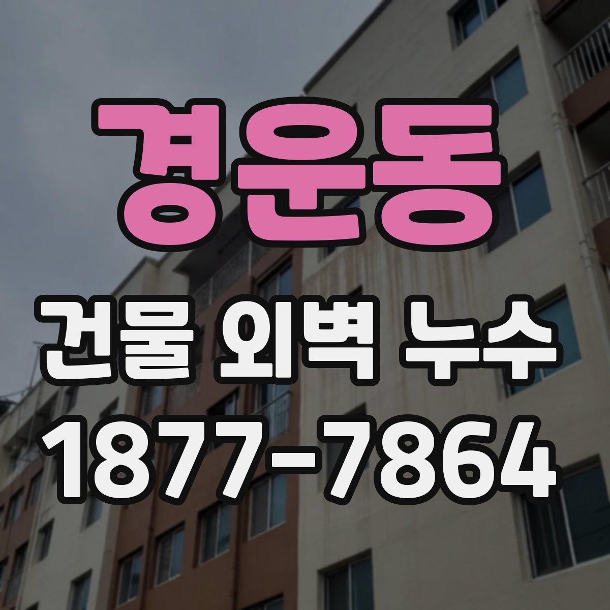 경운동 건물 외벽 누수