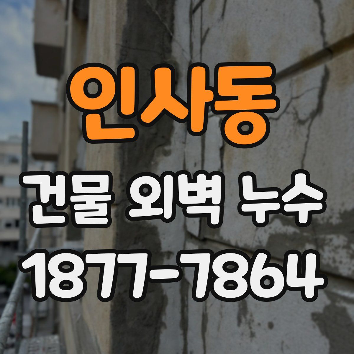 인사동 건물 외벽 누수