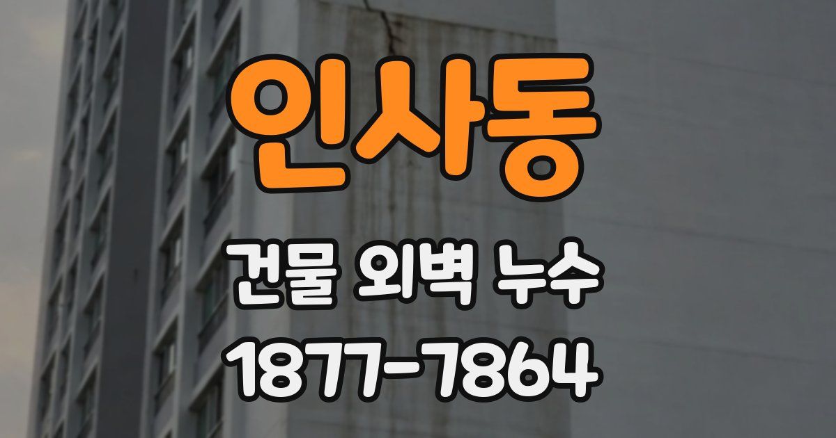 인사동 건물 외벽 누수