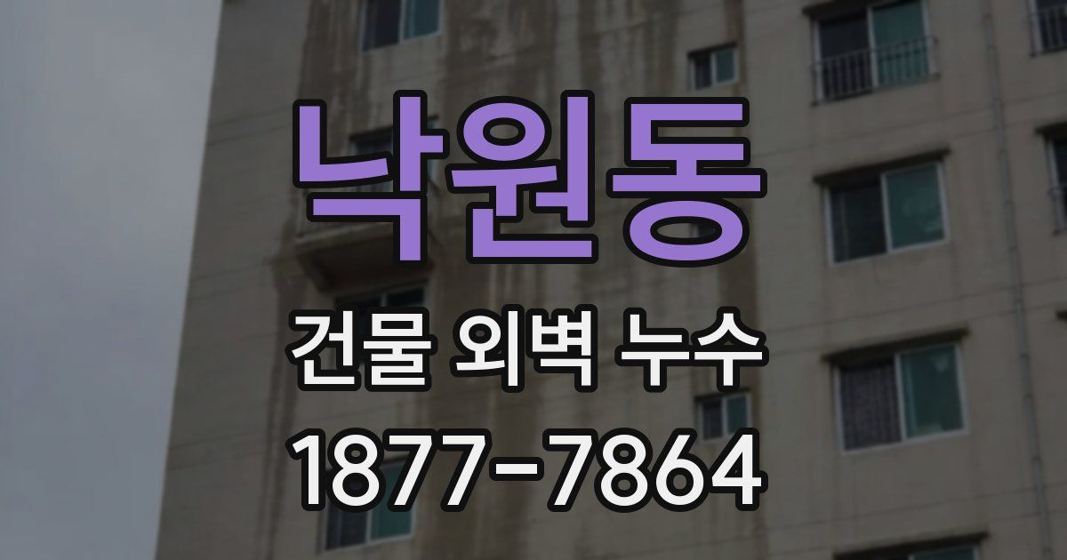 낙원동 건물 외벽 누수