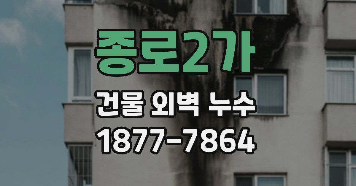 종로2가 건물 외벽 누수