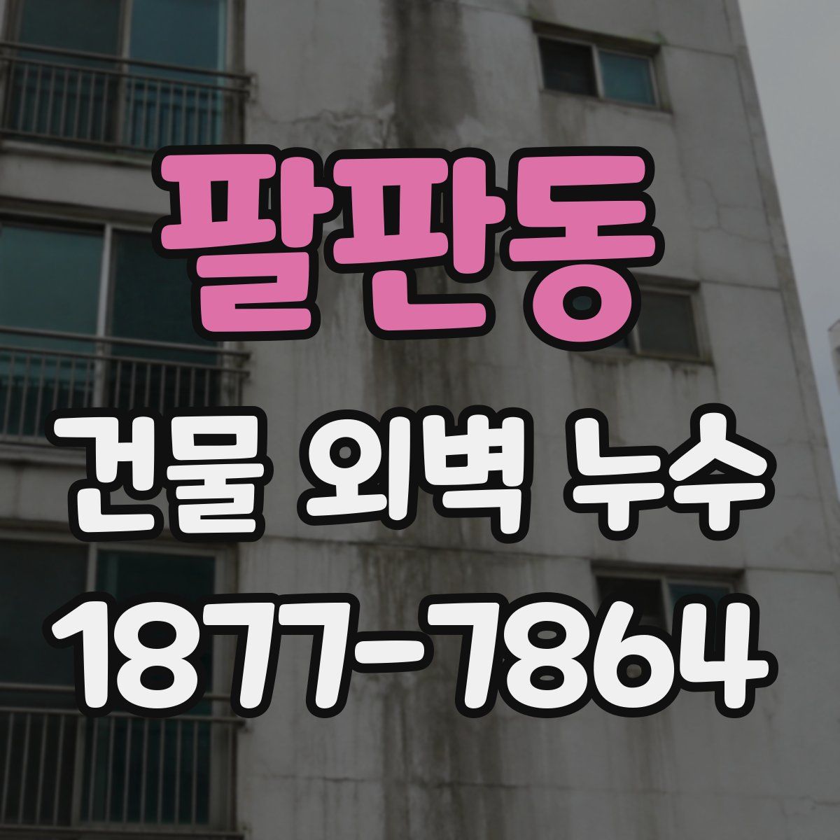 팔판동 건물 외벽 누수
