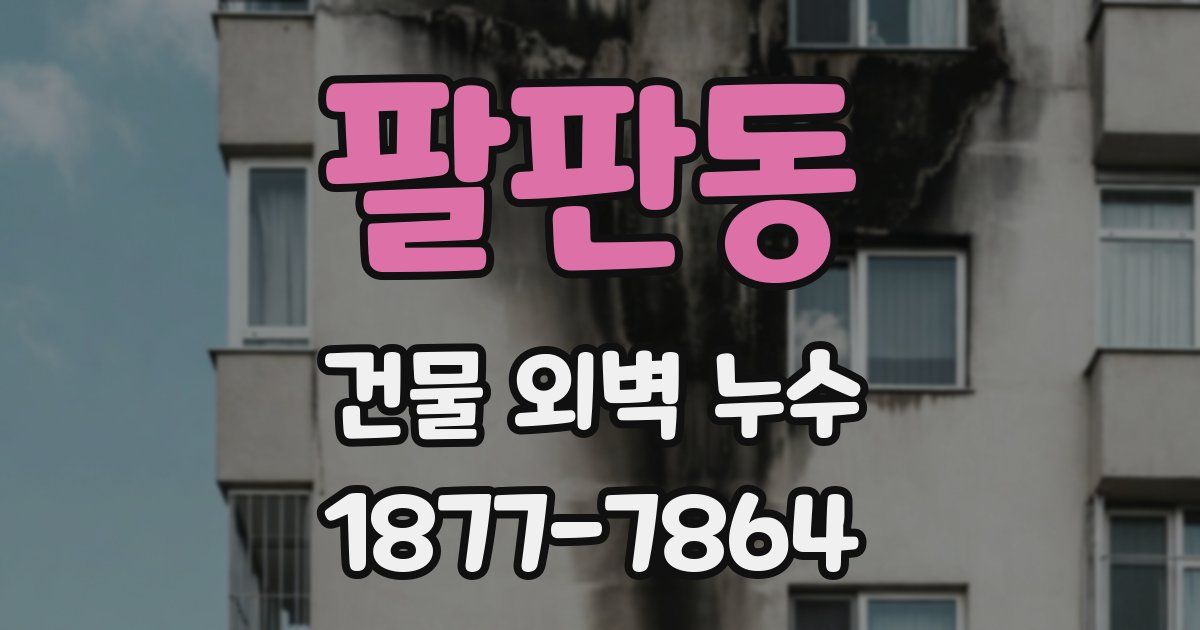팔판동 건물 외벽 누수
