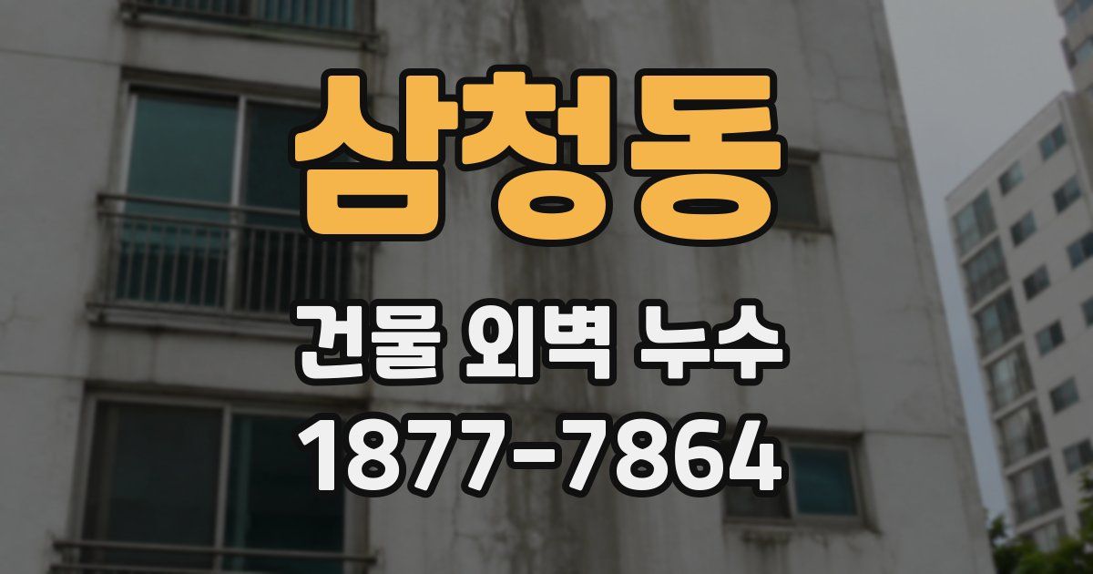 삼청동 건물 외벽 누수