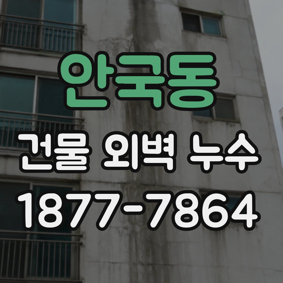 안국동 건물 외벽 누수