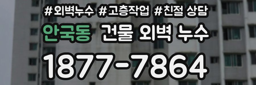 안국동 건물 외벽 누수