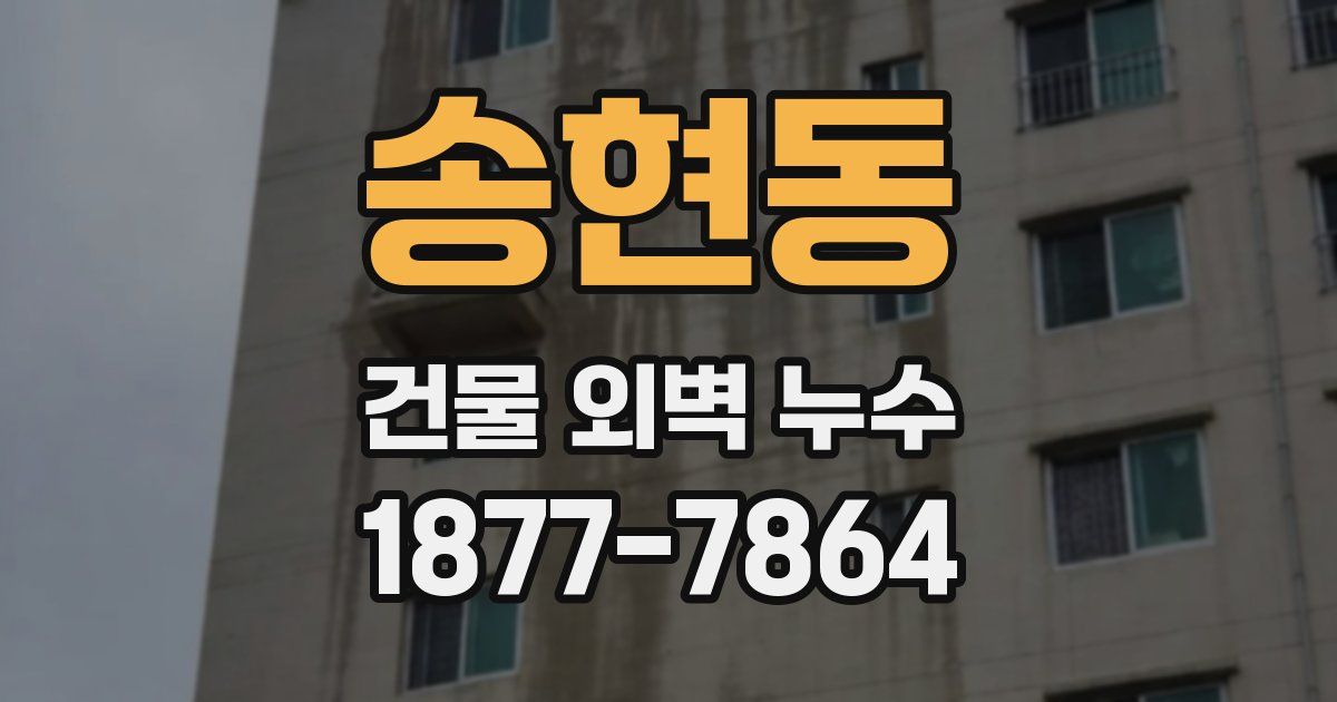 송현동 건물 외벽 누수