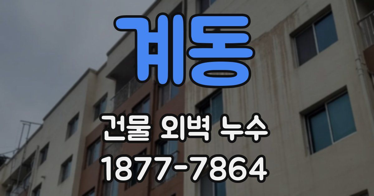 계동 건물 외벽 누수