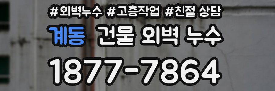 계동 건물 외벽 누수