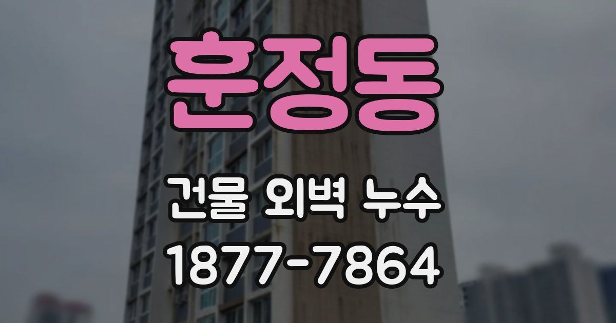 훈정동 건물 외벽 누수