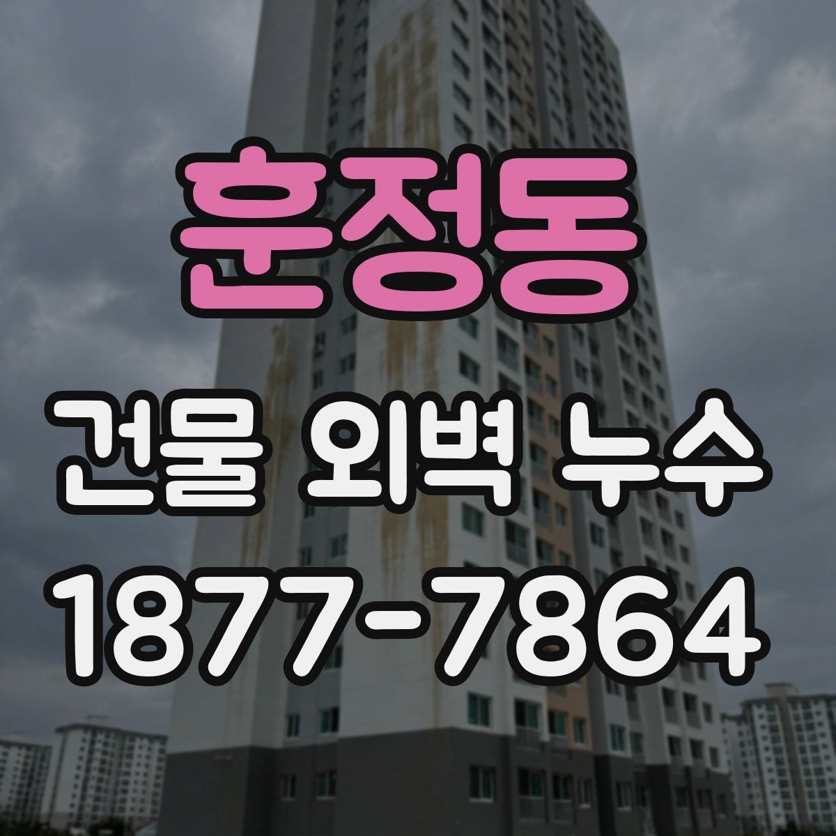 훈정동 건물 외벽 누수