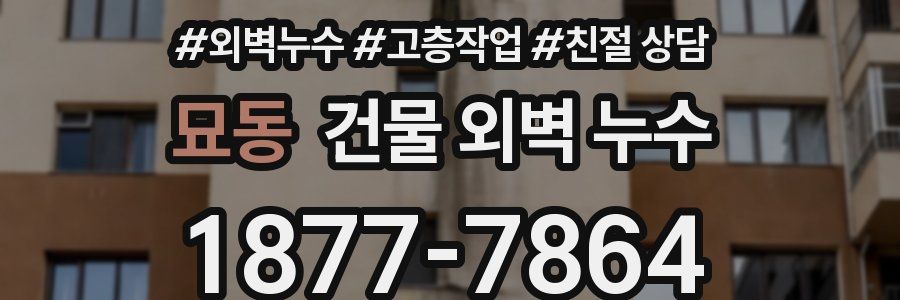 묘동 건물 외벽 누수