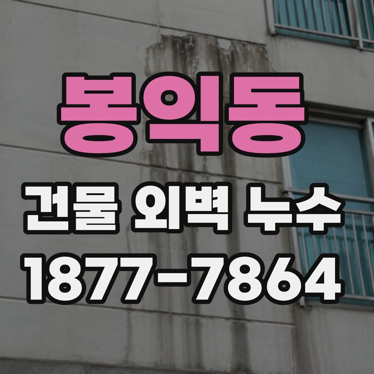 봉익동 건물 외벽 누수