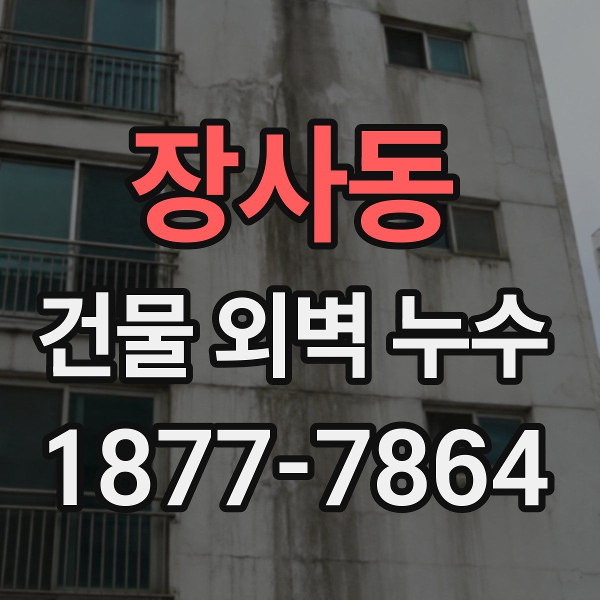 장사동 건물 외벽 누수