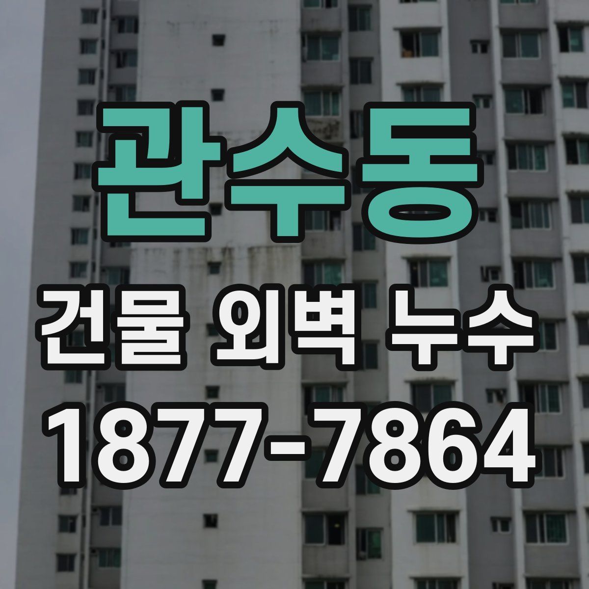 관수동 건물 외벽 누수