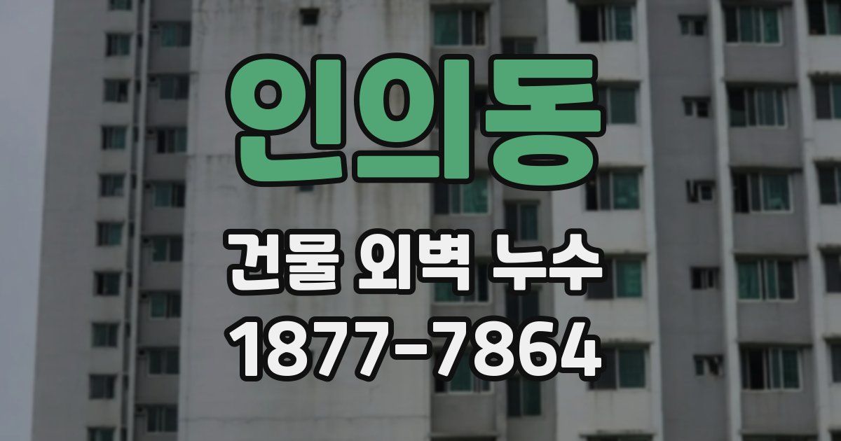 인의동 건물 외벽 누수