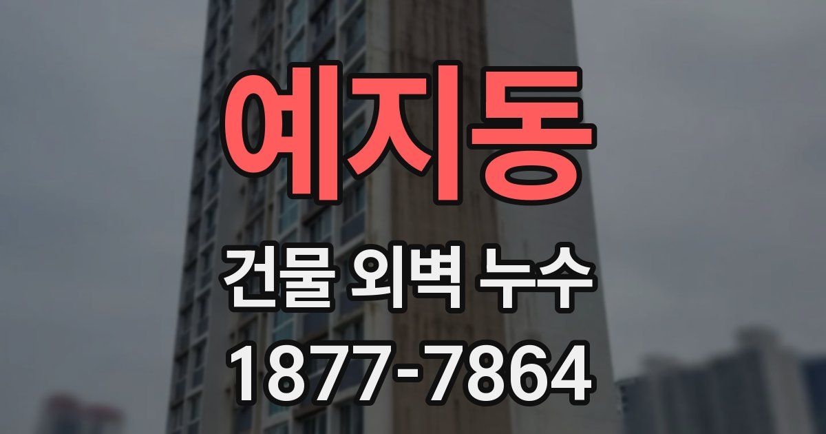 예지동 건물 외벽 누수