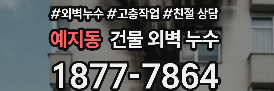 예지동 건물 외벽 누수